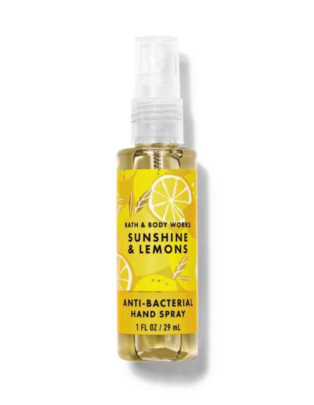 SPRAYS ANTIBACTERIALES PARA MANOS SUNSHINE & LEMONS 29ML BATH & BODY WORKS