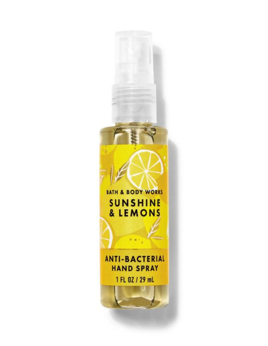 SPRAYS ANTIBACTERIALES PARA MANOS SUNSHINE & LEMONS 29ML BATH & BODY WORKS