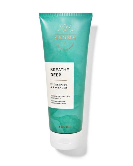 CREMAS AROMATERAPIA BREATHE DEEP (LAVENDER+EUCALYPTUS) 226ML BATH & BODY WORKS