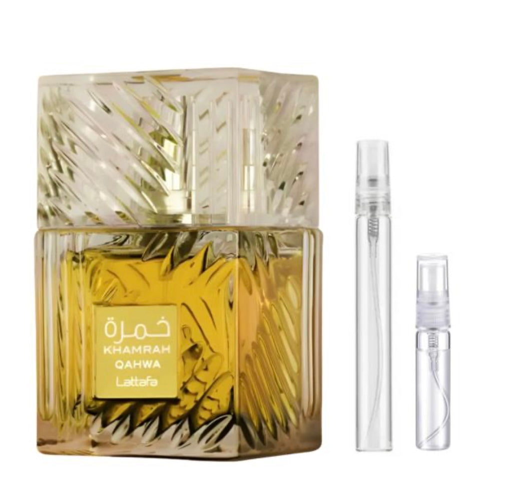 DECANTS KHAMRAH QAHWA 5ML EDP UNISEX (HOMBRE Y MUJER) LATTAFA / ARABES