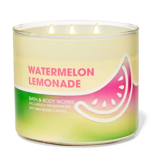 CANDELAS DE TRES MECHAS WATERMELON LEMONADE BATH & BODY WORKS